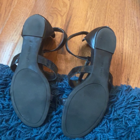 Nine West black stroppy flat sandals - Picture 2 of 3